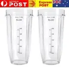 2Pack 24oz Cups Replacement for Nutri Ninja Blender Auto iQ 900w 1000w 1500w AU
