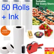 NEW PRICE GUN TAGS LABELS x 50 ROLLS FOR MX 5500 + One Ink