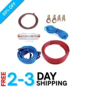 10 Gauge Car Audio Wiring Kit with RCA & Speaker Cables for Subwoofers