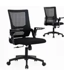 Ergonomic Comfy Office Chair with Back Support & Flip-Up Armrests,Study Chair