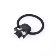 7PC Personality Punk Stereo Hair Rope Halloween Metal Skull Head Hair Ring Hair Accessories Rubber Band Black