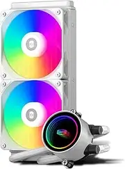 CPS DA240 ARGB AIO Liquid Cooler, 240mm CPU Cooler with Dual ARGB Fans, High-Performance 3000RPM Pump Speed, Efficient 240mm AIO Cooler for PC Gaming White