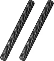uxcell 1/2" x 5.2" Fully All Threaded Rod, 2Pcs B7 Alloy Steel Long Threaded Screw Right Hand Threads Fully Studding Rod Bar for Furniture Mounting Assembly Fastening, Black