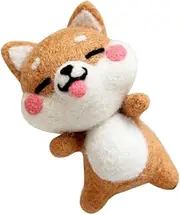SEWACC Needle Felting Kit Boys and Kit for Girls Make Your Own Plush Dog Toy Japanese Akita DIY Craft Project Educational Toy