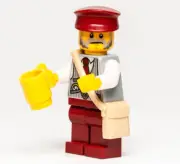 Lego Minifigure: Winter Holiday Train Ticket Collector (hol079) 10254 Christmas)