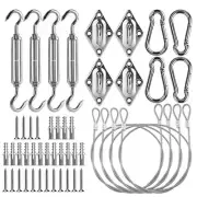 Wire Awning 44pcs Sun Shade Sail Canopy Triangle Square Rectangle Pergola Fixing