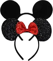 FANYITY Mickey Ears, 2 Pcs Minnie costume Headbands Hair Band for Christmas Party