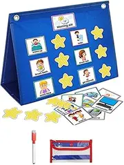 Kids Visual Schedule Multiuse Visual Planner Routine Cards Desktop Standing Visual Timetable for School Home for Classroom
