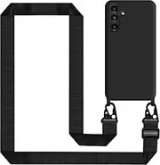 Mobile Phone Chain for Samsung Galaxy S25 5G Case with Strap, Silicone Mobile Phone Case for Samsung S25 5G with Chain, Shockproof Protective Case with Soft Microfibre Lining, Necklace Cord for