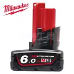 [宏樂工具] 含稅 MILWAUKEE 美沃奇 M12B6 鋰電 電池 12V 6A 6.0AH 非XC 全新 公司貨