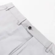6 East NWT Flat Front Chinos / Dress Pants Size 38 US Solid Gray Wool Blend