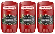 3 OLD SPICE WOLFTHORN Deodorant Sticks Wild Citrus 48h Freshness For Men 50ml
