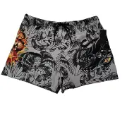 NWT Ed Hardy Shorts Mens XL 38x5 Skull Panther Mesh Tattoo Stretch Drawstring