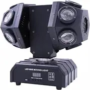 Moving Head DJ Light – 12×10W RGBW LED Beam Stage Light with DMX512, Sound-Activated & Auto Modes for Party, Club, Wedding, Disco, Festival, Concert