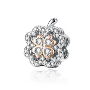 925 Sterling Silver Zircon Beaded Diy Bracelet Charm
