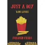 JUST A BOY WHO LOVES FRENCH FRIES: NOTEBOOK JOURNAL FOR FRENCH FRIES LOVER, GIFT IDEA FOR FRENCH FRIES LOVER, LINED NOTEBOOK JOURNAL FOR FRENCH FRIES