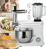 Professional 1500W Food Processor With 6L Blender And Meat Grinder - Multifunctional Stand Mixer For Juicing, Blending, And Cooking - Pasta Maker And Vegetable Mixer Machine