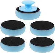 1 Set Set Thickened Car Buffing Pads with Grip Handle Versatile Polishing Sponge Pads for Auto Waxing and Detailing Finish for Car Paint Surface