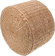 CRILSTYLEO Woven Stool for Handwoven Grass Design Step Stool for Shoe Changing Garden Use Lightweight and Versatile Footrest for Adorable Small Decor for Outdoor Settings