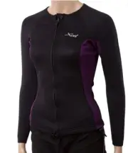 Xcel Wetsuits Brand New Women’s Full Zip Purple And Black Top