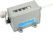 Mechanical Rotating 5 Digit Counter Resettable Pull Stroke Manual Hand Tally Counting Compact Size Light Weight for General Printing Machines Mechanical Click Counter