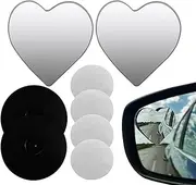 Blindspots Mirrors for Car | Pack of 2 Frameless Heart Convex Mirrors - Side By Side Accessories, Automotive Accessories, Wide Angle Detection System for Larger Image