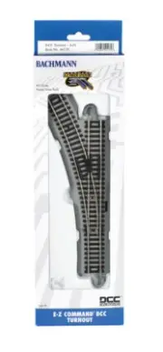 Bachmann HO Decoder-Equipped Nickel Silver E-Z Track Turnout Left-Hand 44130