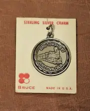 Vintage Rare Bruce Sterling Sierra Railroad Jamestown CA Charm on Original Card