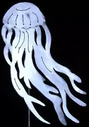 JELLYFISH Jelly Fish Ocean Metal Garden Yard Art Stake