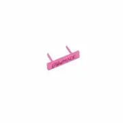 Handmade metal label by Sallie Tomato and Tula Pink
