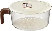 Byeaon Fruit Washing Bowl - Double-Layer Fruit Bowl with Strainer,Food Container with Folding Handle Draining Basket for Outdoor Cooking Barbecue Salad Meal Prep Dining Camping Travel Picnic