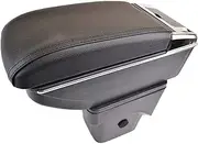 Car Dual-Layer Armrest,for Ford, for Focus, 2 MK2 2005-2011 Arm Rest Center Console Storage Box Tray Leather Accessories 2010 2009 Car Armrest Storage Box