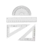 Students Maths Geometry Stationery Ruler Set Squares Triangle Ruler Protractor n