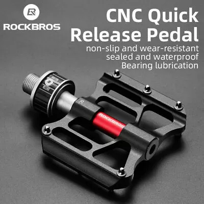 Road MTB Bike Pedals Non-slip Quick Release CNC Rainproof Seal Bearings Widened