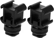OSOLADY Multi-Functional Hot Shoe Connectors 2pc Set for Light Microphone Mounts