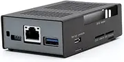 KKSB Coral Dev Board Case | Black and Grey Aluminum Enclosure with Space for Coral Dev Heatsink Fan