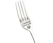 I forking love you Engraved Stainless Steel Fork w/ Gift Box Lover Best Present