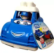 NWT Mega Bloks First Builders Peter Police Car Big Building Blocks 6 Pieces