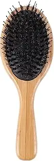 Hair Brush Boar Bristle Hair Brush with Nylon Pins Bamboo Paddle Detangler Brush Detangling Adding Shine Brushes Daily Use for Conditioning Improve Hair Texture