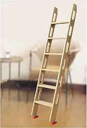 49.2 59 69in Long Solid Wood Bunk Bed Ladder,Durable Dorm Cabin Travel Trailer Replacement Ladder with Anti-Slip Rubber Feet (Size : 69in/175cm/6 Steps) (49.2in/125cm/4 Steps)
