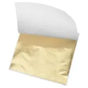 Foil Sheet, Light Golden Leaf Papers, 3.3 x 3.1inch for Art Decoration,100pcs