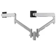 Atdec AWMS-2-D13 Dual Dynamic Monitor Arms on 135mm Post. Max Load: 8kg, C-Clamp