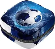 Period Bag,Sanitary Napkin Storage Bag,Blue Ocean Football Water,Tampon Bag for Purse