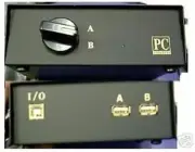 Black 2-Way USB A to B Data Transfer Switch Box Printer Scanner HDD PC NEW