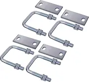 Leaf Spring Clamp Kit Fits Leaf Springs Up To 2.5” Wide, Locks Leaf Springs Together For Stabilizing,Provides Better Control of Axle Torque Pack of 4