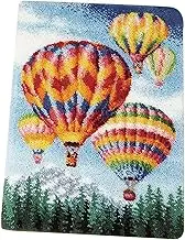 rockible Latch Hook Rug Kits Carpet Embroidery Hot Air Balloon for Adults Kids Crafts