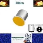 40 x Stop/Tail Yellow BAY15D 1157 12V COB Style Yellow Flat Face LEDs (40pcs)