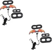 BESPORTBLE 2 Sets Adjustable Bearded Dragon Harness Reptile Leash for Outdoor Lizards Durable Walking Leash Bright Design