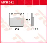 TRW Lucas Brake pad MCB542