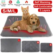 Self Warming Pet Bed Cushion Pad Dog Cat Cage Kennel Crate Soft Mat Sleeping Bed